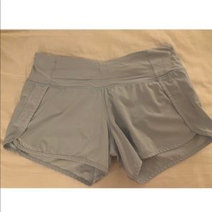 Light Blue Lulushorts 4 inch inseam